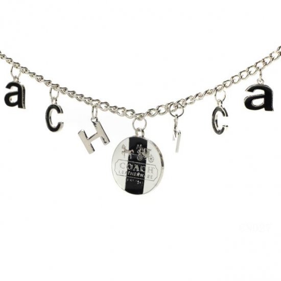 Coach Logo Float Silver Necklaces CYL | Women